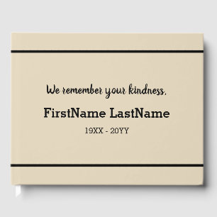 Mournful and Customised Funeral Guestbook