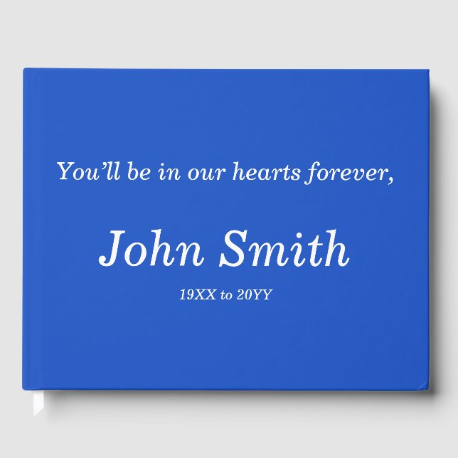 Mournful & Customised Memorial Guestbook (Front)