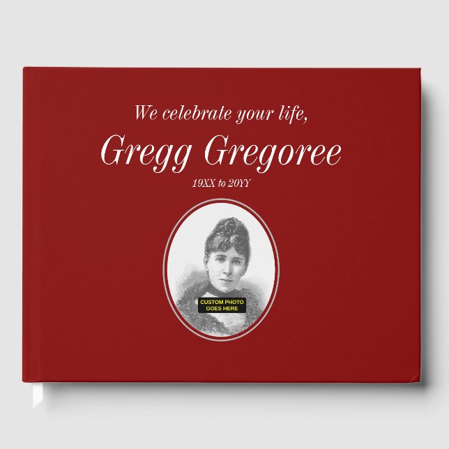 Mournful & Minimalist Condolences Guestbook (Front)