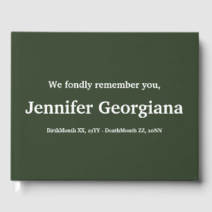 Mournful & Personalised Condolences Guestbook
