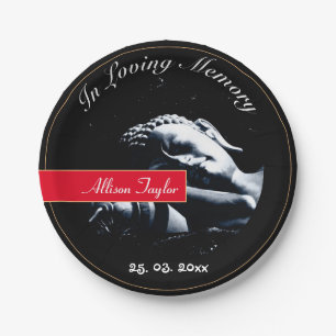 Mourning & Buddha Blessings / Memorial, Funeral Paper Plate