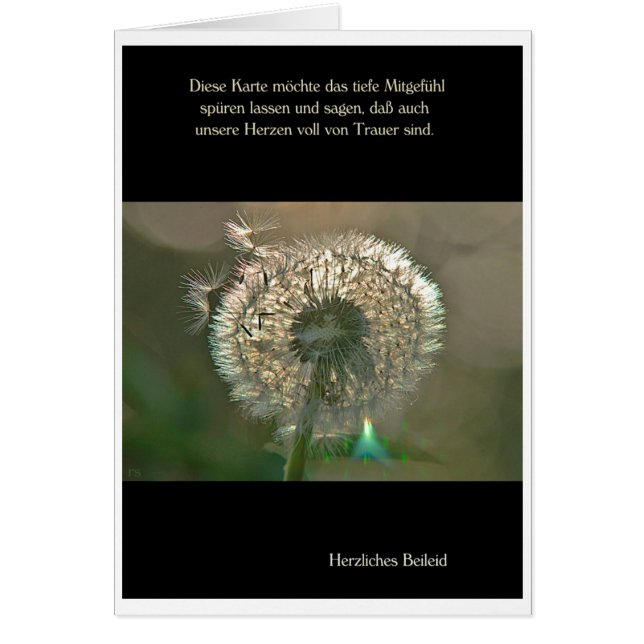 Mourning Card Pusteblume (Front)