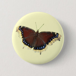 Mourning Cloak butterfly ~ button