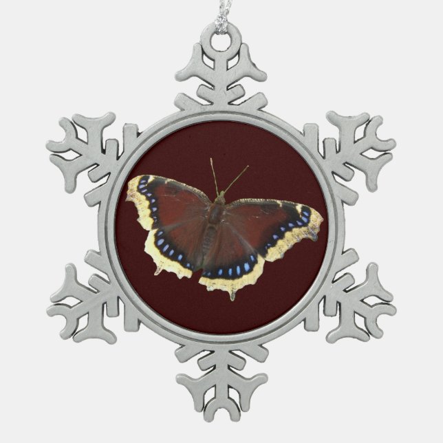 Mourning Cloak ~ Pewter ornament (Front)