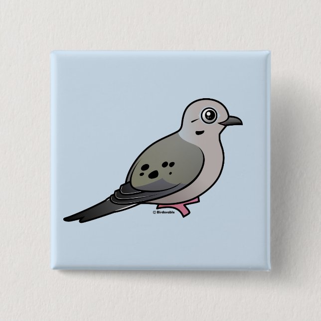 Mourning Dove 15 Cm Square Badge (Front)