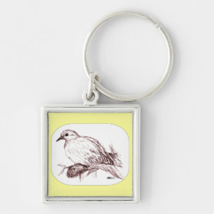 Mourning Dove Baby Key Ring