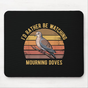 Mourning Dove Bird Lover Vintage Retro Sunset Bird Mouse Mat