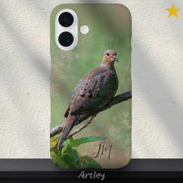 Mourning Dove Bird Painting Custom Name  Case-Mate iPhone Case (Creator Uploaded)