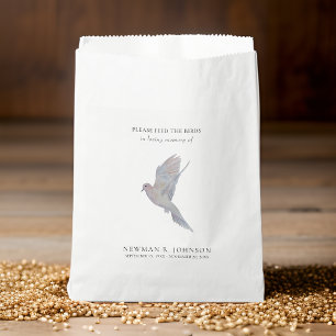 Mourning Dove Bird Seed Packet Funeral Memorial Favour Bags