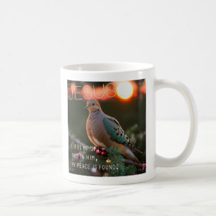Mourning Dove & Jesus Lifts Me Up Coffee Mug