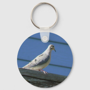 Mourning Dove on Deck Key Ring