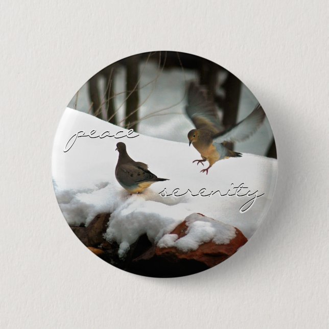 Mourning Doves Photo 6 Cm Round Badge (Front)