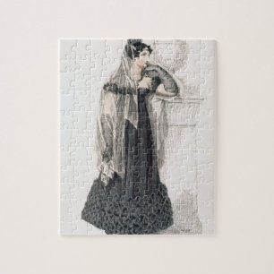 Mourning dress, fashion plate from Ackermann's Rep Jigsaw Puzzle