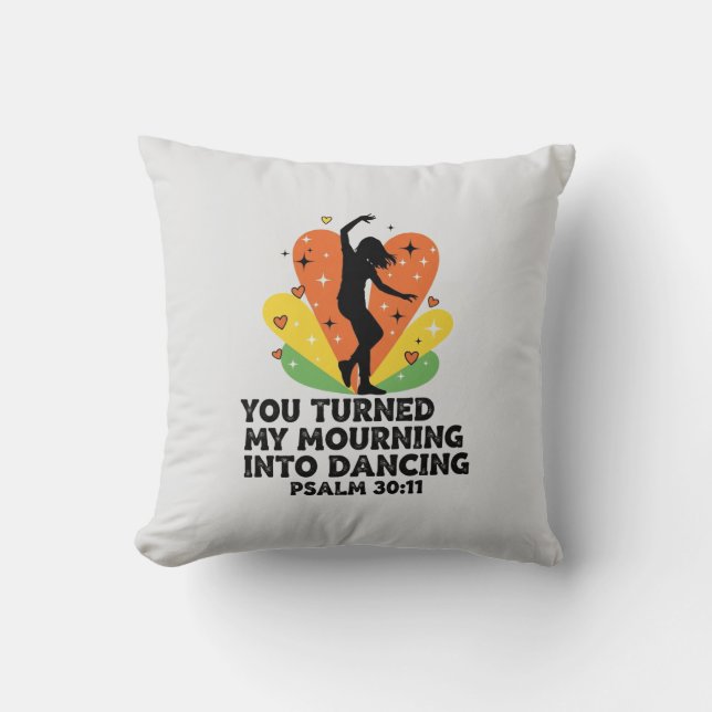 Mourning into dancing design cushion (Front)