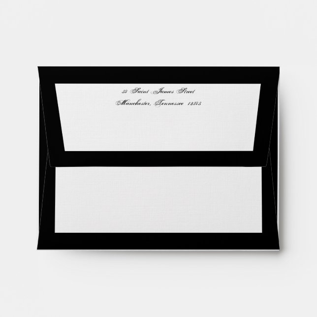 Mourning Stationery envelope (Back (Top Flap))