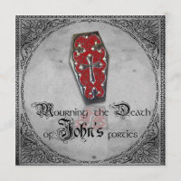 Mourning the Death of (my youth) Party Invitation