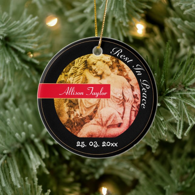 Mourning with Anglel, Memorial Ornament /Christmas (Tree)