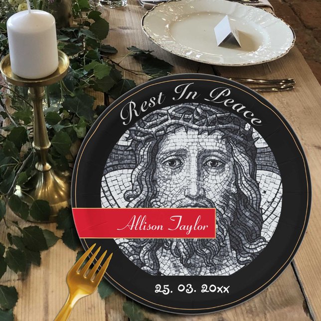Mourning with Jesus Christ / Memorial, Funeral Paper Plate (Creator Uploaded)