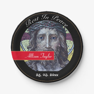 Mourning with Jesus Christ / Memorial, Funeral Paper Plate