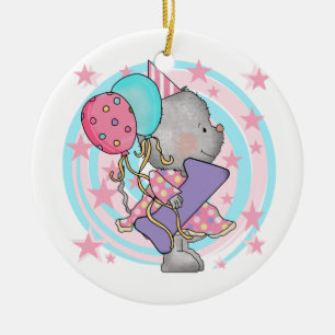 Mouse 1st Birthday T-shirts and Gifts Ceramic Tree Decoration