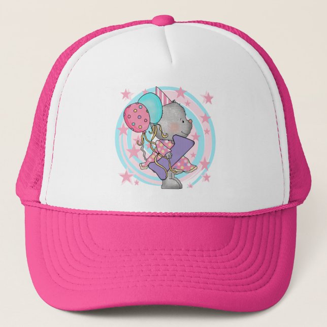 Mouse 1st Birthday T-shirts and Gifts Trucker Hat (Front)