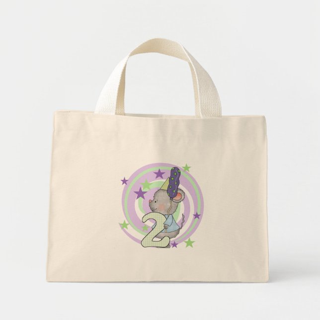 Mouse 2nd Birthday T shirts and Gifts Mini Tote Bag (Front)