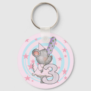 Mouse 3rd Birthday T-shirts and Gifts Key Ring