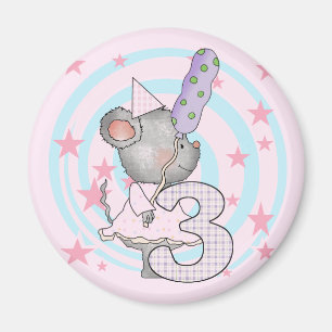 Mouse 3rd Birthday T-shirts and Gifts Magnet
