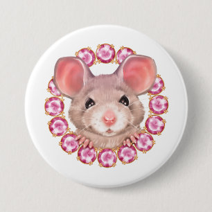 Mouse 7.5 Cm Round Badge