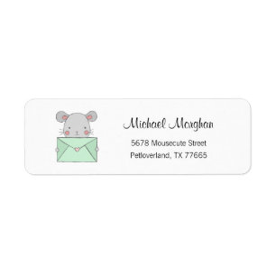 Mouse Address Labels, Pet Address Stickers