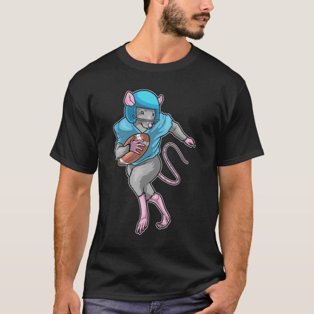 Mouse American Football Sports T-Shirt (Front)