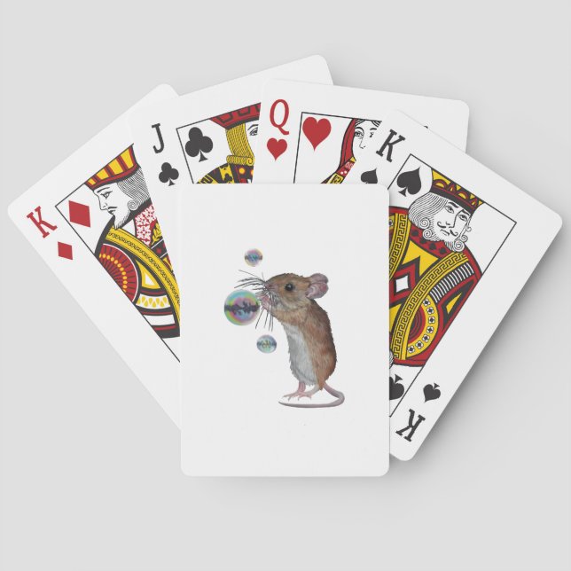 Mouse and bubbles playing cards (Back)