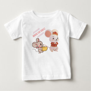 : Mouse and Cheese Delight Baby T-Shirt