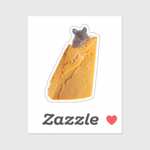 MOUSE AND CHEESE ON STICKER