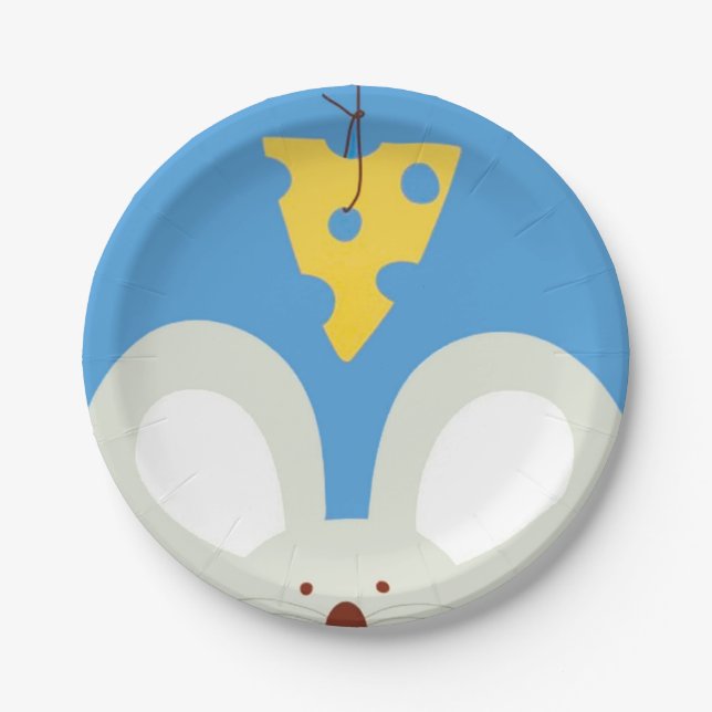 Mouse and Cheese Paper Plate (Front)