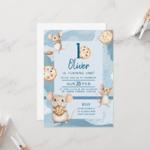 Mouse and Cookie Birthday Invitation