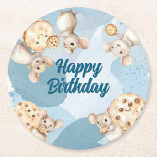 Mouse and Cookie Paper Coaster