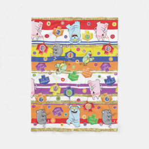 Mouse and Friends Hanukkah Fleece Blanket