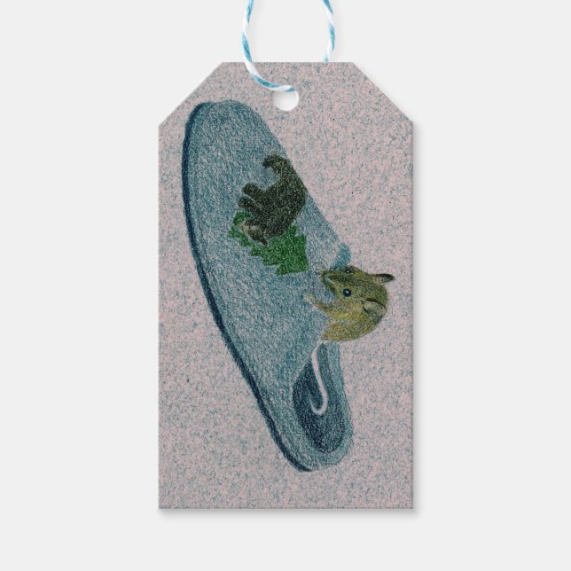 Mouse and Slipper Gift Tags (Front)