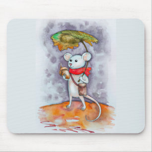 Mouse and Umbrella on a Mat