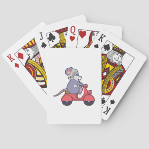 Mouse as Biker with Scooter.PNG Playing Cards