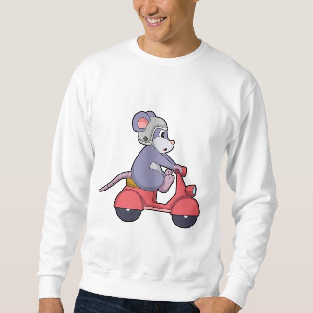 Mouse as Biker with Scooter.PNG Sweatshirt (Front)