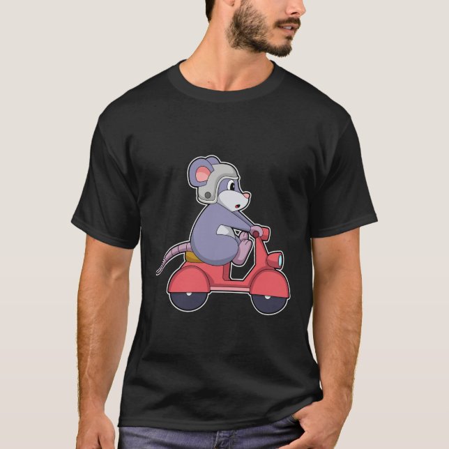 Mouse as Biker with Scooter.PNG T-Shirt (Front)