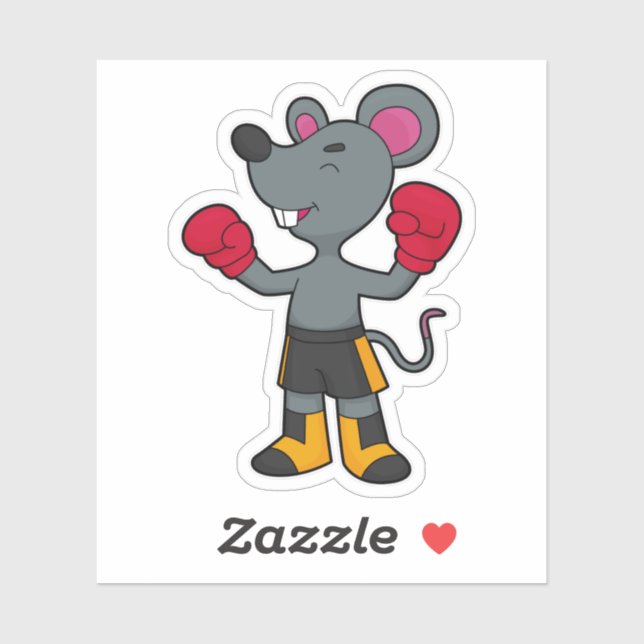 Mouse as Boxer with Boxing gloves (Sheet)