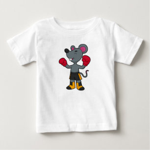 Mouse as Boxer with Boxing gloves Baby T-Shirt