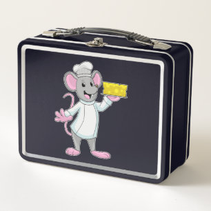 Mouse as Cook with Cheese Metal Lunch Box