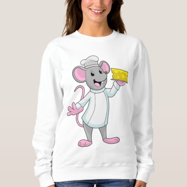 Mouse as Cook with Cheese Sweatshirt (Front)