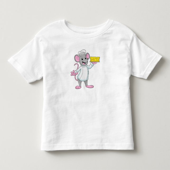 Mouse as Cook with Cheese Toddler T-Shirt (Front)