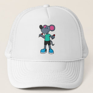 Mouse as Dart player with Darts Trucker Hat