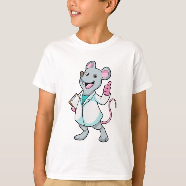 Mouse as Doctor with Doctor's coat T-Shirt (Front)
